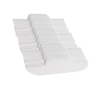Amagogo 30 Pieces Disposable Collar Sweat Pads Sweat Guard Strips Self Sticky Hats Liner Invisible Protection Collar Liners Pads