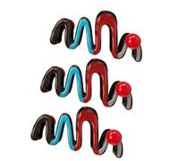 Amagogo 3Pcs Hair Claw Clips, Hairpin, Hair Clamps, Barrettes, Hair Clips for Thick Hair, Red Beads