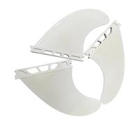 Amagogo 3pcs Surfboard Fins Set, Premium Quality Professional Replacement Accessories, Practical And Portable, Easy to Install, White