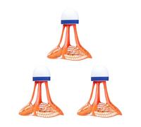 Amagogo 3Pcs Windproof Badminton Badminton Balls Wind Resistant Outdoors Flexible Sports Training Badminton Shuttlecocks for Beaches, Orange