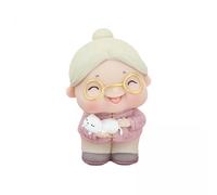Amagogo 3x Mini Grandparent Statue, Mother's Day Ornament, Sweet Decorative 4.5x7cm Collectible Figurine for Bookcase Mantel Doll House