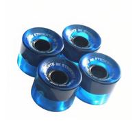 Amagogo 4 Pieces Skateboard Wheels Set PU Polyurethane HR78A Rollers Replacement Upgrade Pack Balanced Profile Smooth Rolling Suitable for daily skating park, Transparent Blue
