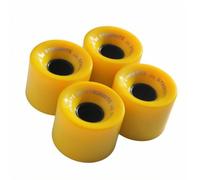 Amagogo 4 Pieces Skateboard Wheels Set PU Polyurethane HR78A Rollers Replacement Upgrade Pack Balanced Profile Smooth Rolling Suitable for daily skating park, Yellow