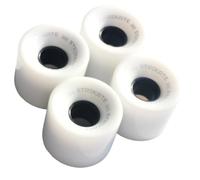 Amagogo 4 Pieces Skateboard Wheels Set PU Polyurethane HR78A Rollers Replacement Upgrade Pack Balanced Profile Smooth Rolling Suitable for daily skating park, White