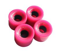 Amagogo 4 Pieces Skateboard Wheels Set PU Polyurethane HR78A Rollers Replacement Upgrade Pack Balanced Profile Smooth Rolling Suitable for daily skating park, Pink
