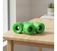 Amagogo 4 Pieces Skateboard Wheels Set PU Polyurethane HR78A Rollers Replacement Upgrade Pack Balanced Profile Smooth Rolling Suitable for daily skating park, Green