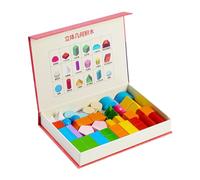 Amagogo 46x 3D Shapes Geometric Solid Blocks Kids Math Manipulatives Multicolor Teaching Aids for Ages 4+