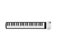 Amagogo 49 Key Roll up Piano,Hand Roll Piano Keyboard,Portable Foldable Upgrade PracticeMusical Instrument for Children Beginners, white