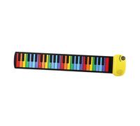 Amagogo 49 Keys Roll up Piano, Hand Roll Piano, Roll Out Piano Keyboard, Portable Digital Electric Folding Piano, Yellow
