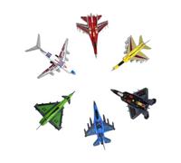 Amagogo 6Pcs Alloy Airplane Fighter Jet Transport Aircrafts Simulation Ornament Models Airplane Diecast Plane Models for Bedroom