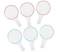 Amagogo 6X Blank Whiteboards Erasable Scoreboards Quick Response Paddles Reusable Dry Erase Boards Writing Boards for Judges Events