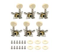 Amagogo 6x Guitar String Tuning Pegs Tuning Keys 3L 3R Professional Decor Machine Head Tuners Gear Ratio 1:15 for Musician Lovers