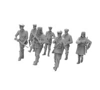 Amagogo 7 Pieces Models World Figurines Unpainted Dioramas Miniature People Figurines for Miniature Scene Train Layout, 3cm