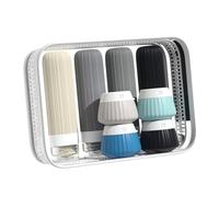 Amagogo 8x Silicone Travel Bottles Squeeze Containers Squeezable Accessories Liquid with Transparent Carry Bag for Lotion