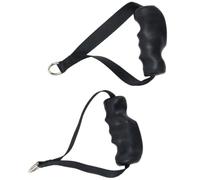 Amagogo Adjustable Gym Machine Lat Pulldown Bar Cable Attachment Row Handle Multi Position Fitness Accessory Metal Secure Controlled Grip For Back Arms, 133 Handle Pair