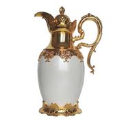 Amagogo Arabic Insulated Coffee Carafe, Insulated Tea Kettle, Household Teapot, Vacuum Pot for Camping, Home, Drinks, Kitchen, Gold 28cmx32cm