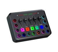 Amagogo Audio Mixer DJ Mixer 5 Channel,Professional,Sound Board Mixing Console Sound Mixer for Performance Stage Studio Party