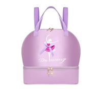 Amagogo Ballet Dance Backpack Cute Versatile with Shoe Compartment for Sports Gymnastics, Purple