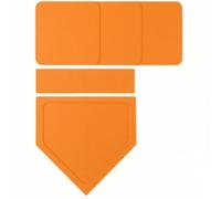 Amagogo Baseball Home Plate Rubber Plate Softball Base Training Marker With Raised Inner Outline Portable For Training Camps Practice Nets Indoor Facilities Outdoor, Orange