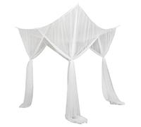 Amagogo Bedding Canopy with Four Corner Curtains for Various Settings, White, 210x190x24cm