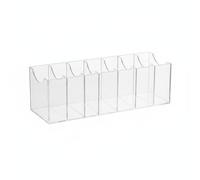 Amagogo Belt Organizer Clear Acrylic Belt Organizer Holder Belt Display Rack With 7 Compartments For Organized Straps And suitable for store counters mall, 7-Slot Belt Storage Box