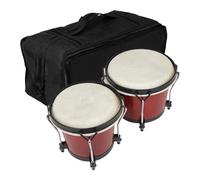 Amagogo Bongo Drum Set Musical Educational Instrument Fine Motor Dancing Hand Drum Percussion Instrument Bongos for Professionals, red color