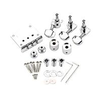 Amagogo Box Guitar Repair Parts with 3 Saddles Spare Strap Locks Luthier Supply Bridge Assembly Wrenches Screws Washers Maintenance Tool