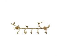 Amagogo Brass Wall Hook Coat Hook Rack with Sculptural Design Decorative Wall Hanger Art Brass Hardware Suitable for Foyer Hallway Doorway Decoration Gift Giving