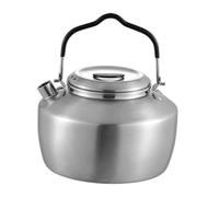 Amagogo Camping Kettle, Multi-purpose Stainless Steel Kettle with Handle, Kettle for Tea And Coffee for Hiking, Outdoor Picnics, 1.5L frosted silver