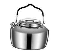 Amagogo Camping Kettle, Multi-purpose Stainless Steel Kettle with Handle, Kettle for Tea And Coffee for Hiking, Outdoor Picnics, 1.5L Bright Silver