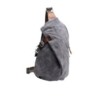Amagogo Canvas Crossbody Bag Men Backpack Practical with Zipper Shoulder Bag Casual Daypacks for Gym Trekking Hiking Climbing, Gray