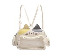 Amagogo Cat Ita Bag Pin Display Backpack for Birthday Cosplay Party Favor Anime Figure, Yellow