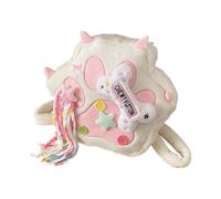 Amagogo Cat Plush Backpack Versatile Cat Paw Shaped Casual Portable Travel Student Bag, White