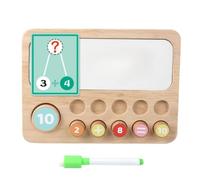 Amagogo Children Arithmetic Board Wooden Learning Board Educational Board Board with Smooth Light Wood Frame and Rounded Corners for Safe Hands on Practice, Digital Calculation Learning Board