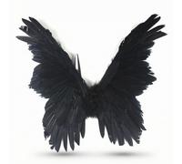 Amagogo Children Costume Feather Angel Adjustable Shape Real Feather Build Suitable for Stage Acts Photo Booths Community Events Dress, color to 1, 60 60cm