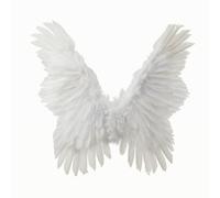 Amagogo Children Costume Feather Angel Adjustable Shape Real Feather Build Suitable for Stage Acts Photo Booths Community Events Dress, White, 60 60cm