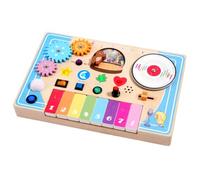 Amagogo Children Learning Board Busy Board Activity Board Sensory Board With Features Numbered Key Border And Smooth Wood Surface For Early Learning And Skill