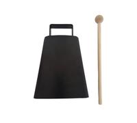 Amagogo Children Percussion Bell Hand Cowbell Metal Bell Noisemaker With Mallet Iron Construction Wooden Clear Sound for rehearsal practice timing accents informal play 11.3cmx6.5cmx16cm