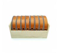 Amagogo Children Tambourine Wooden Hand Drum Percussion Instrument Compact Drum Finger Holes Display Stand suitable for beginners music classes rhythm practice home classroom