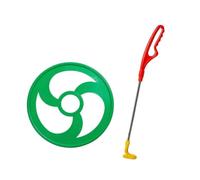 Amagogo Children's Rolling Hoop with Push Rod Push-Along Hoop Toy Lightweight for Preschoolers, Young Children, Park, Playground, Green, M