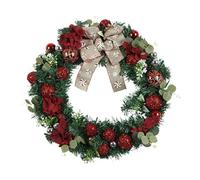 Amagogo Christmas Wreath Christmas Door Wreath Hanging Pinecone Berries Xmas Decoration for Front Door for Wedding Window Winter, L
