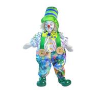 Amagogo Clown Doll Kids Toys Table Decoration Smiling Ornament Hand Painted Collection Harlequin Doll Clown Figure for Valentin Gift