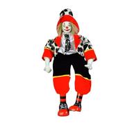 Amagogo Clown Figurine Porcelain Clown Doll Artwork Ornament Cute Action Figure Decor for NightStand Tabletop Living Room Bookshelf