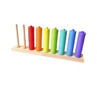 Amagogo Color Sorting Stacking Toys Colored Rings Game Logical Thinking Preschool Educational for Kids Boys Girls, 7 Colors