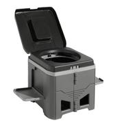 Amagogo Compact Folding Portable Toilet Quick Setup, Emergency Toilet, Stable, Emergency Potty, for Road Trips, Black Gray