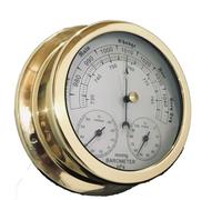 Amagogo Copper Hygrometer Thermometer Instrument Gauge With Three In One Function And Separate Subdials Suitable for home office observation study rooms