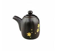 Amagogo Dispenser Pourer with Ergonomic Handle Decorative Glaze Air Tight Lid Suitable for Home Kitchen Sushi Restaurant, Maple Leaf Sauce And Vinegar Pot