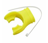 Amagogo Diving Scuba Regulator Snorkel Silicone Bite Piece Universal Fit With Tie Wrap Soft Odorless Ergonomic Design Suitable for beginners advanced divers underwater , Fluorescent Yellow