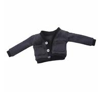 Amagogo Doll Cardigan Knit Sweater Outerwear Button Front Ribbed Cuffs Gender Neutral BJD Clothes Cloth Material Cozy Texture Suitable for collectors school , Dark Gray , 45CM