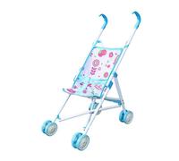 Amagogo Doll Pram Portable Comfortable to Push Foldable Doll Stroller Role Play Educational Toy for 3 Year Old Kids Girls Toddlers Baby Pushchair, Blue